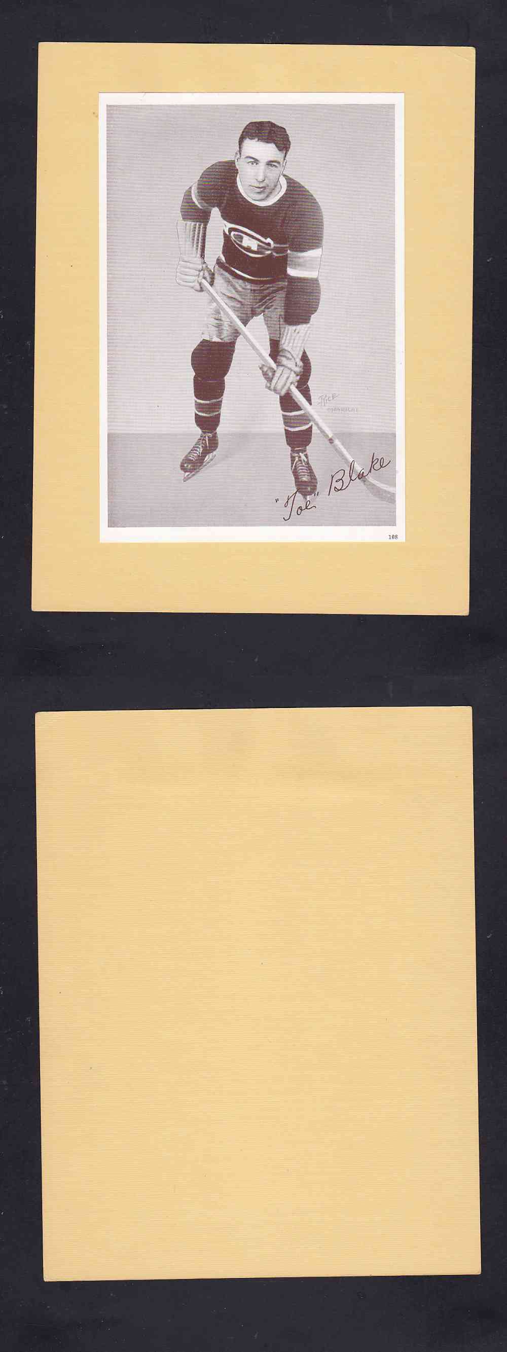 1935-40 CROWN BRAND PHOTO #108 T. BLAKE photo