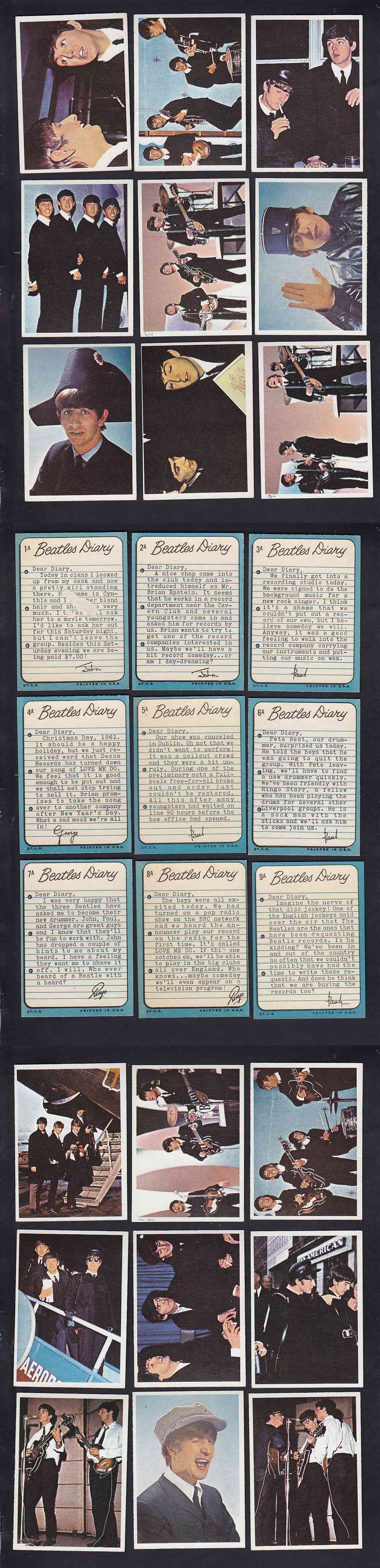 1964 TOPPS BEATLES COLOR CARD FULL SET 60/60 photo
