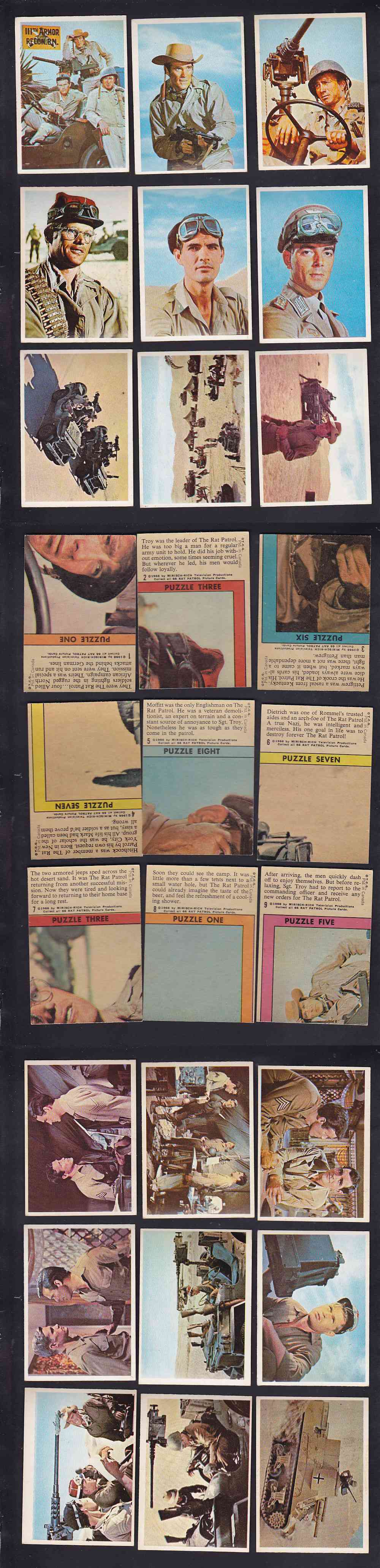 1966 TOPPS RAT PATROL CARD FULL SET 66/66 photo