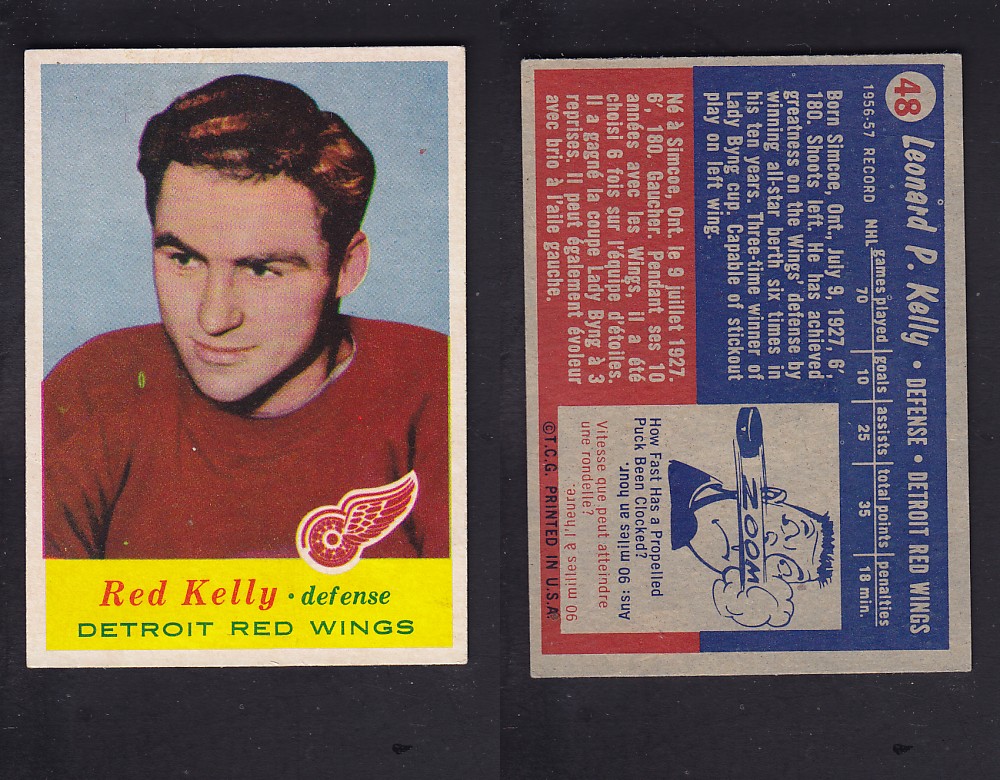 1957-58 TOPPS HOCKEY CARD #48 L. KELLY photo