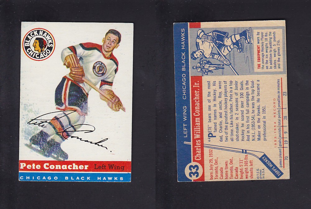 1954-55 TOPPS HOCKEY CARD #33 C. CONACHER photo