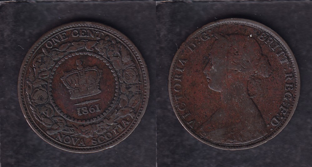 1861 CANADA NOVA SCOTIA 0.01$ CENT COIN photo 1861 CANADA NOVA SCOTIA 0.01$ CENT COIN photo