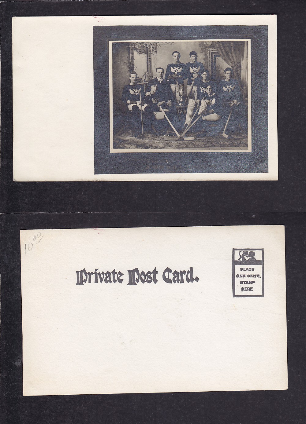 1906 PORT HOPE HOCKEY TEAM POST CARD photo