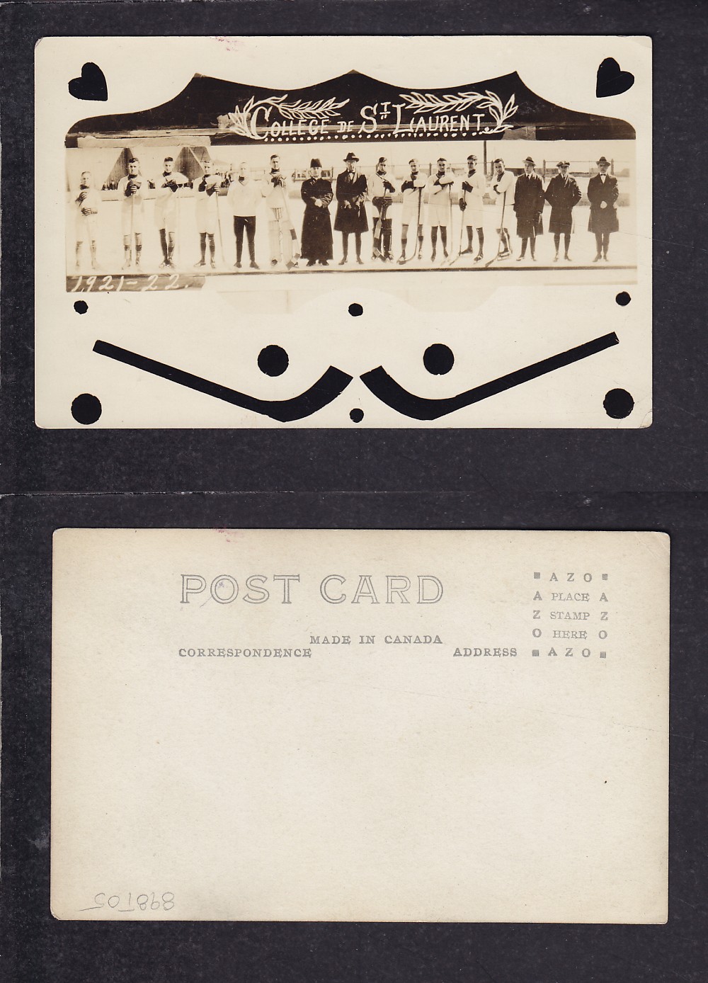 1921-22 MONTREAL HOCKEY TEAM POST CARD photo