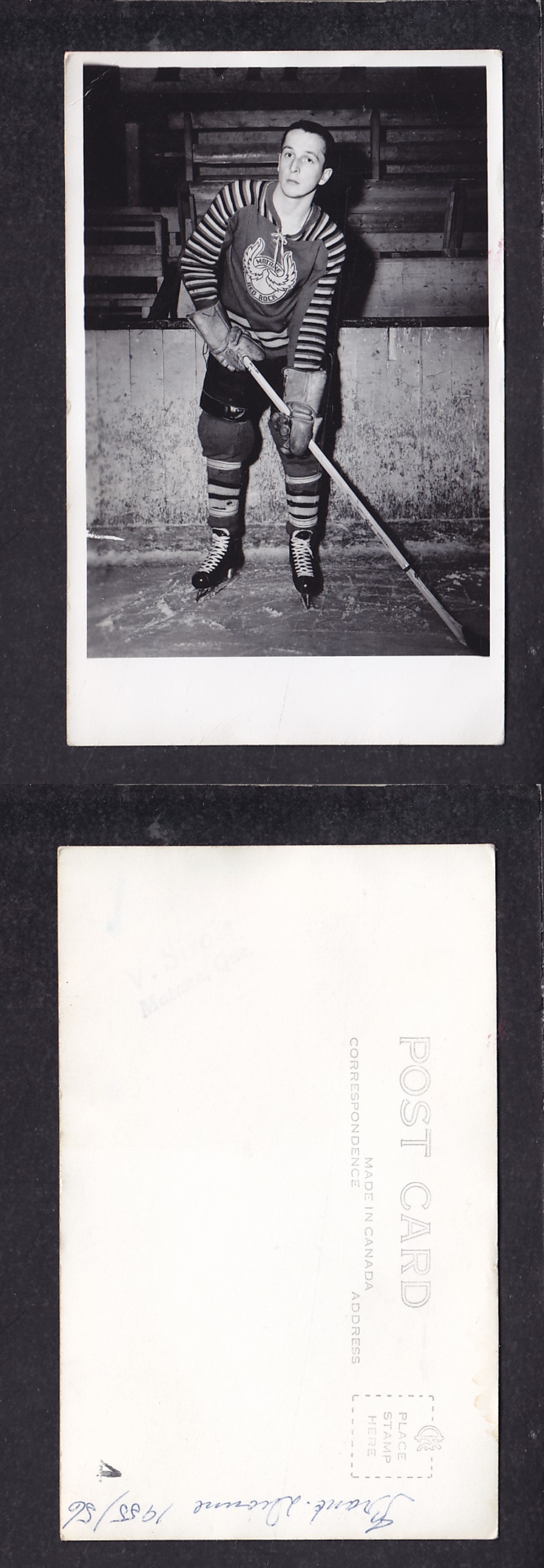 1940'S MATANE HOCKEY TEAM POST CARD photo