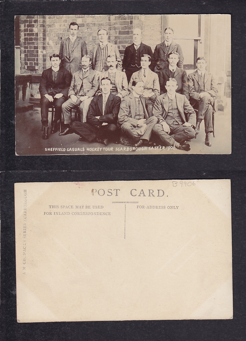 1906 TORARTO HOCKEY TEAM POST CARD photo