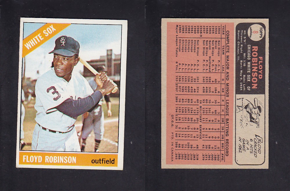 1966 O-PEE-CHEE BASEBALL CARD #8 F. ROBINSON photo