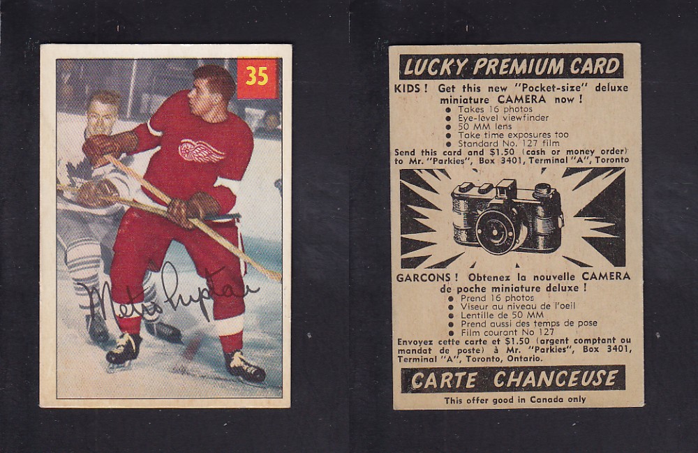 1954-55 PARKHURST HOCKEY CARD #35 M. PRYSTAI photo