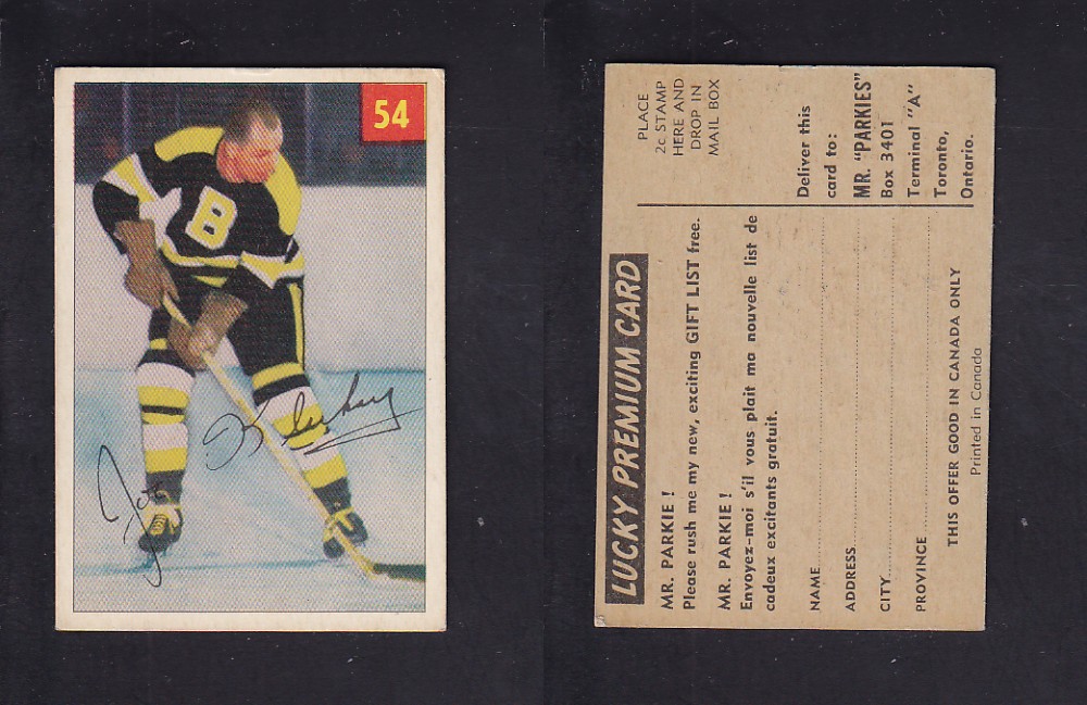 1954-55 PARKHURST HOCKEY CARD #54 J. KLUKAY photo