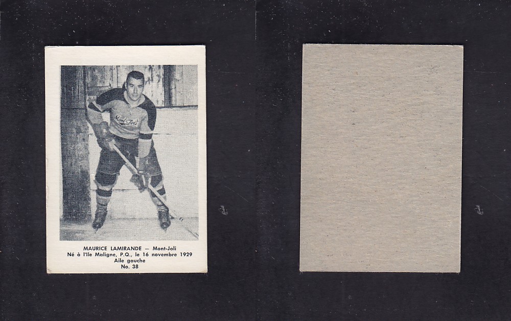 1951-52 BAS DU FLEUVE HOCKEY CARD #38 M. LAMIRANDE photo