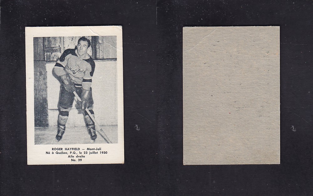 1951-52 BAS DU FLEUVE HOCKEY CARD #39 R. HAYFIELD photo