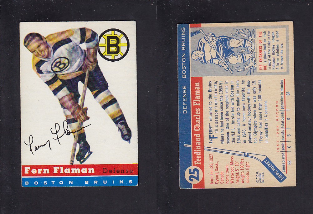 1954-55 TOPPS HOCKEY CARD #25 F. FLAMAN photo