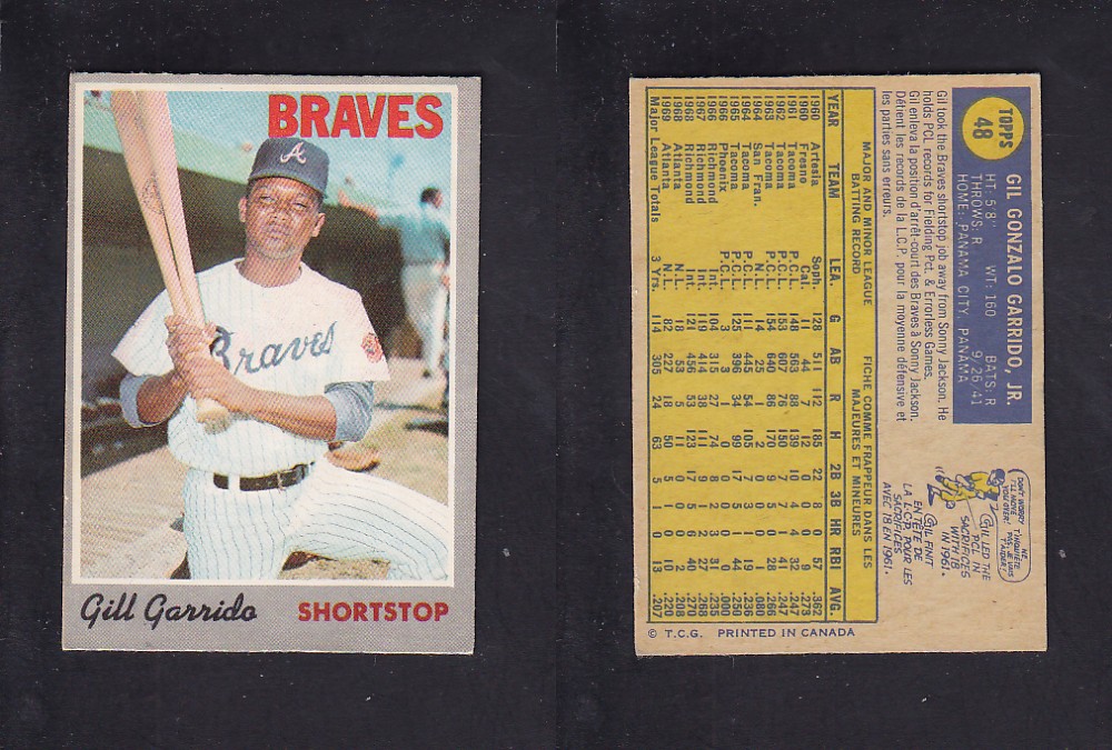 1970 O-PEE-CHEE BASEBALL CARD #48 G. GARRIDO photo