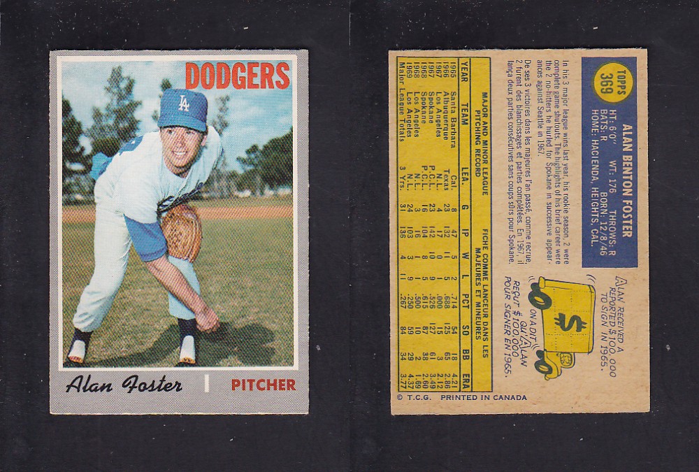 1970 O-PEE-CHEE BASEBALL CARD #369 A. FOSTER photo