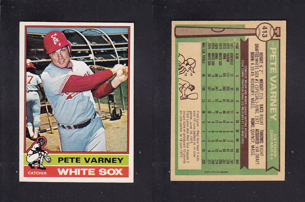 1976 O-PEE-CHEE BASEBALL CARD #413 P. VARNEY photo