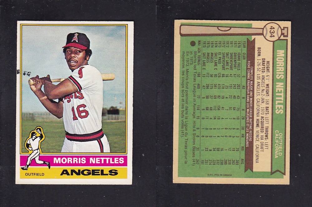 1976 O-PEE-CHEE BASEBALL CARD #434 M. NETTLES photo