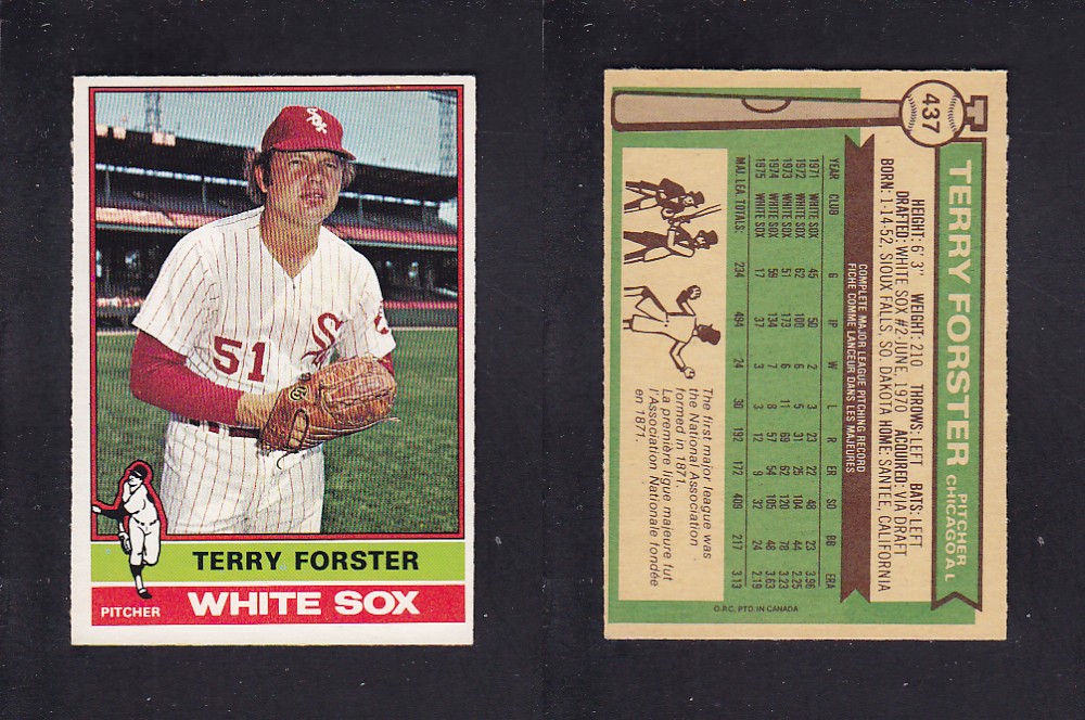 1976 O-PEE-CHEE BASEBALL CARD #437 T. FORSTER photo