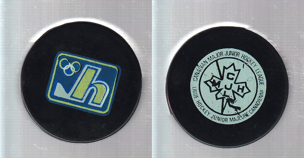1975-81 C23 HULL OLYMPIQUES GAME PUCK photo