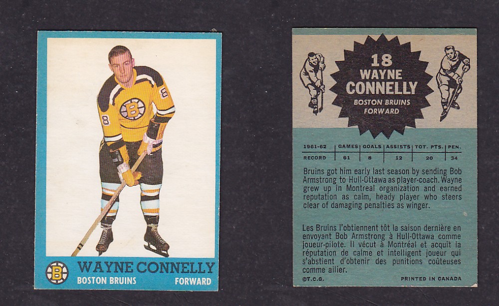 1962-63 TOPPS HOCKEY CARD #18 W. CONNELLY photo