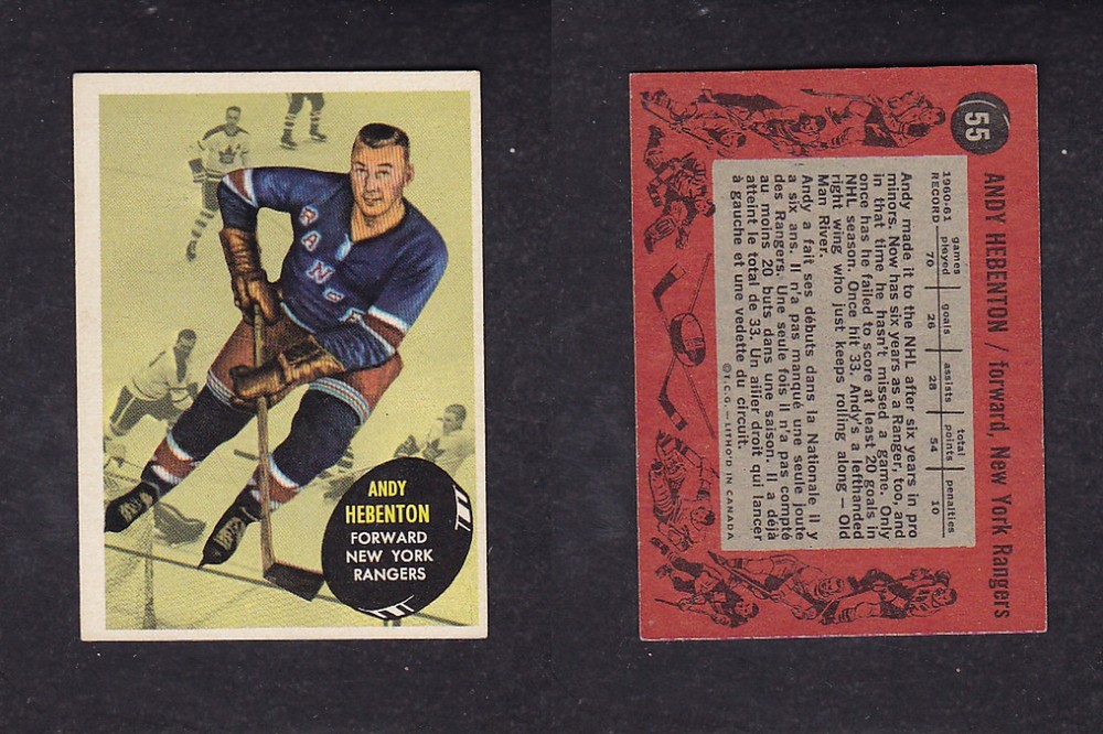 Cs Topps Hockey Card A Hebenton Capital