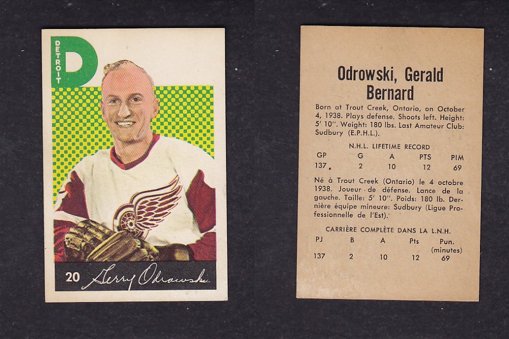 1962-63 PARKHURST HOCKEY CARD #20 G. ODROWSKI photo