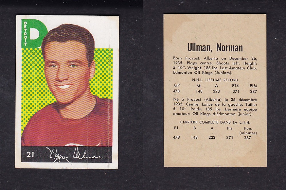 1962-63 PARKHURST HOCKEY CARD #21 N. ULLMAN photo