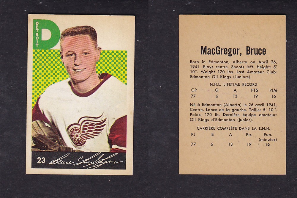 1962-63 PARKHURST HOCKEY CARD #23 B. MacGREGOR photo