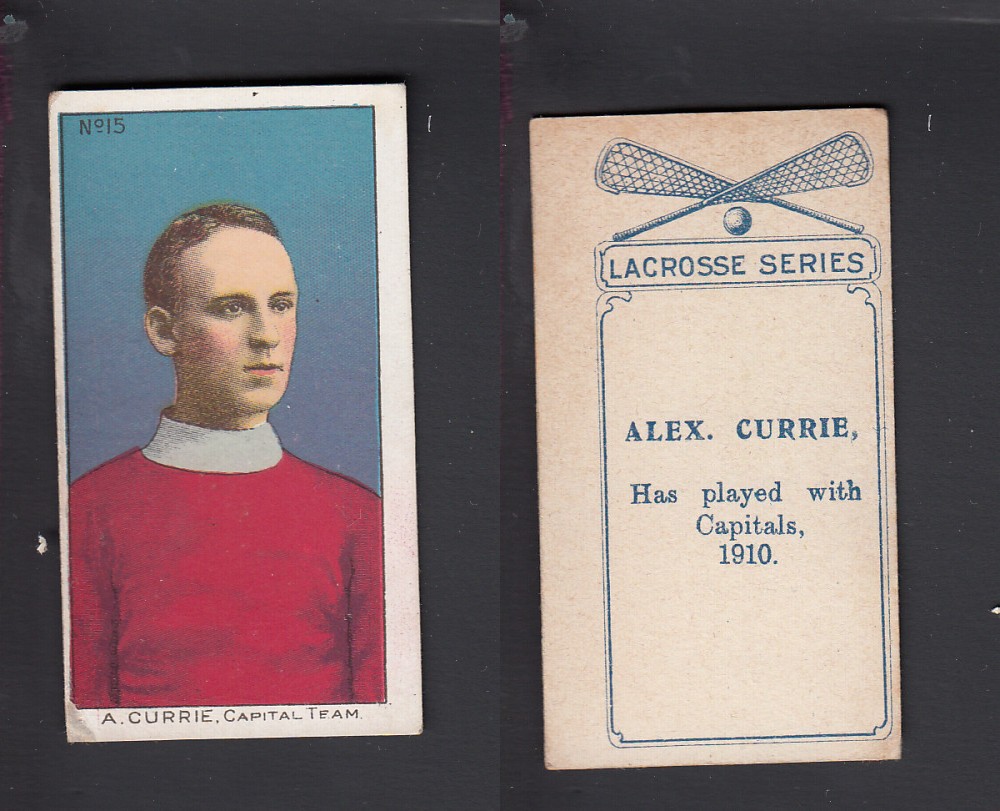 1910-11 C59 IMPERIAL TOBACCO LACROSSE CARD #15 A. CURRIE photo