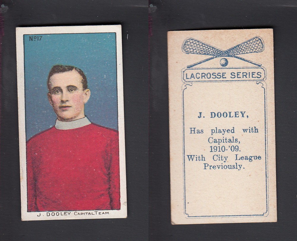 1910-11 C59 IMPERIAL TOBACCO LACROSSE CARD #17 J. DOOLEY photo
