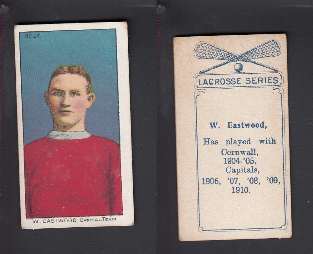 1910-11 C59 IMPERIAL TOBACCO LACROSSE CARD #24 W. EASTWOOD photo