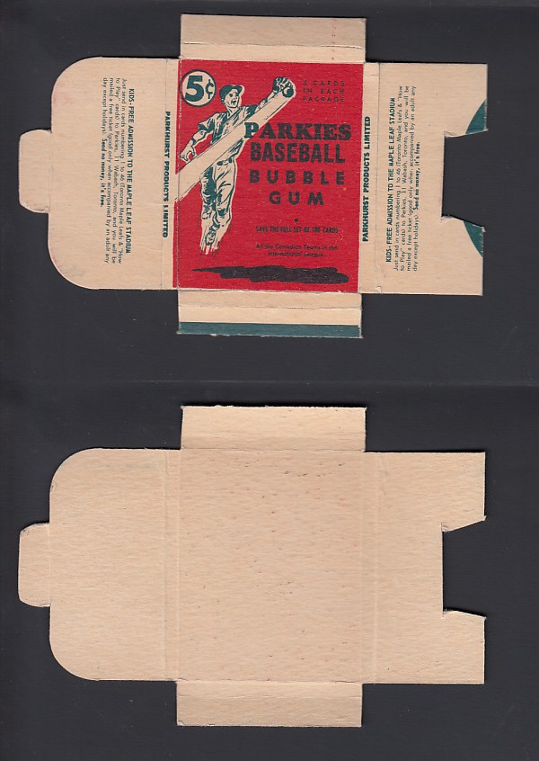 1952 PARKHURST BASEBALL CARD WRAPPER photo