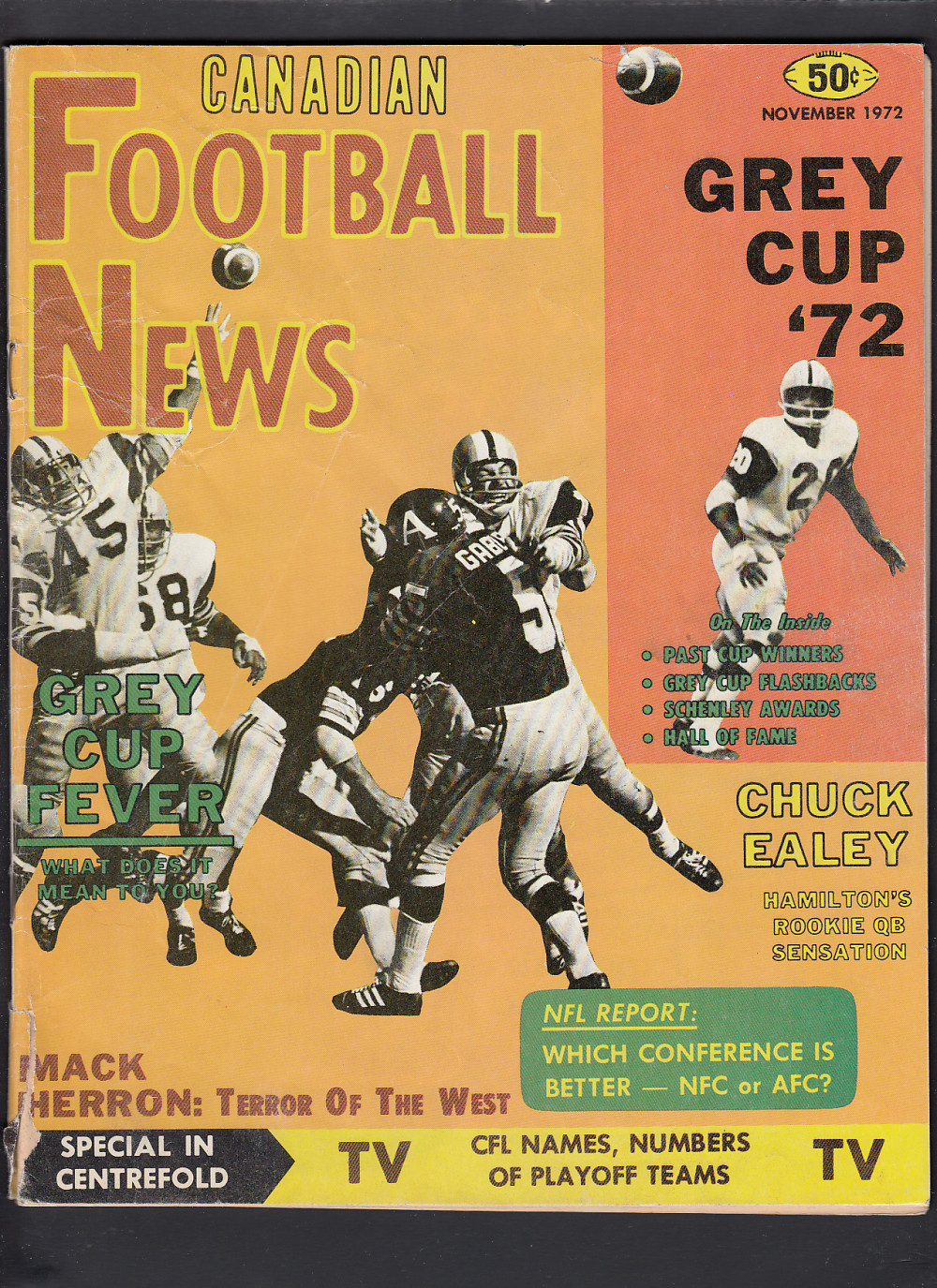 1972 CFL CANADIAN FOOTBALL NEWS FULL MAGAZINE photo