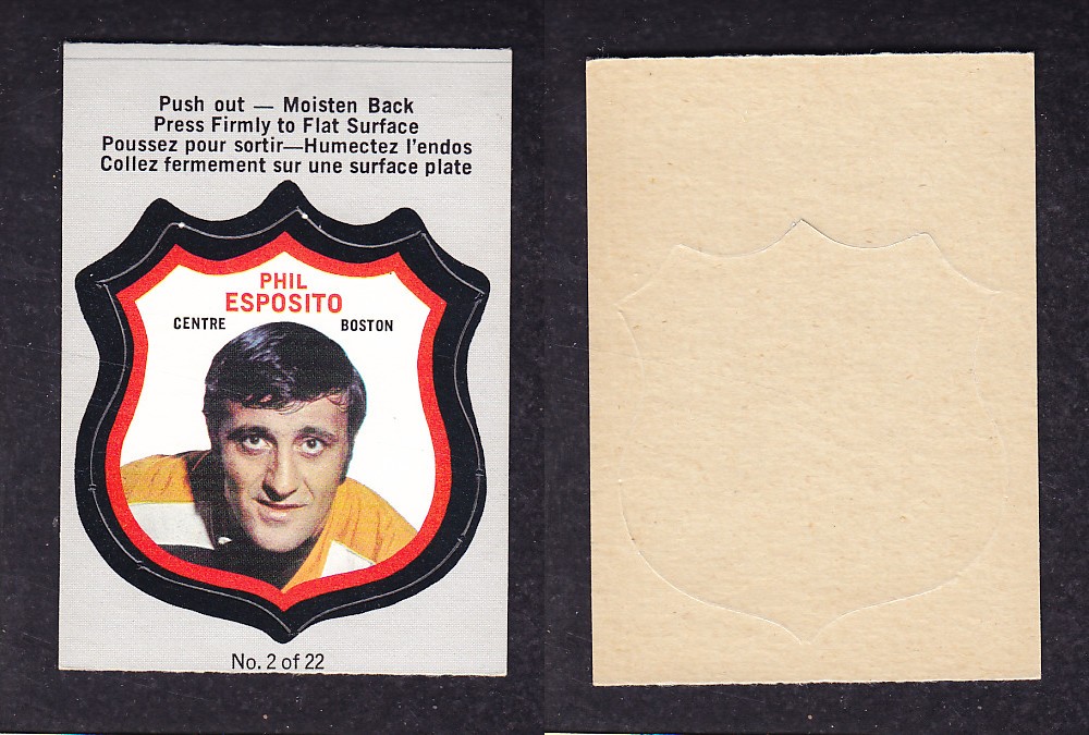 1972-73 O-PEE-CHEE PLAYER CRESTS #2 P. ESPOSITO photo