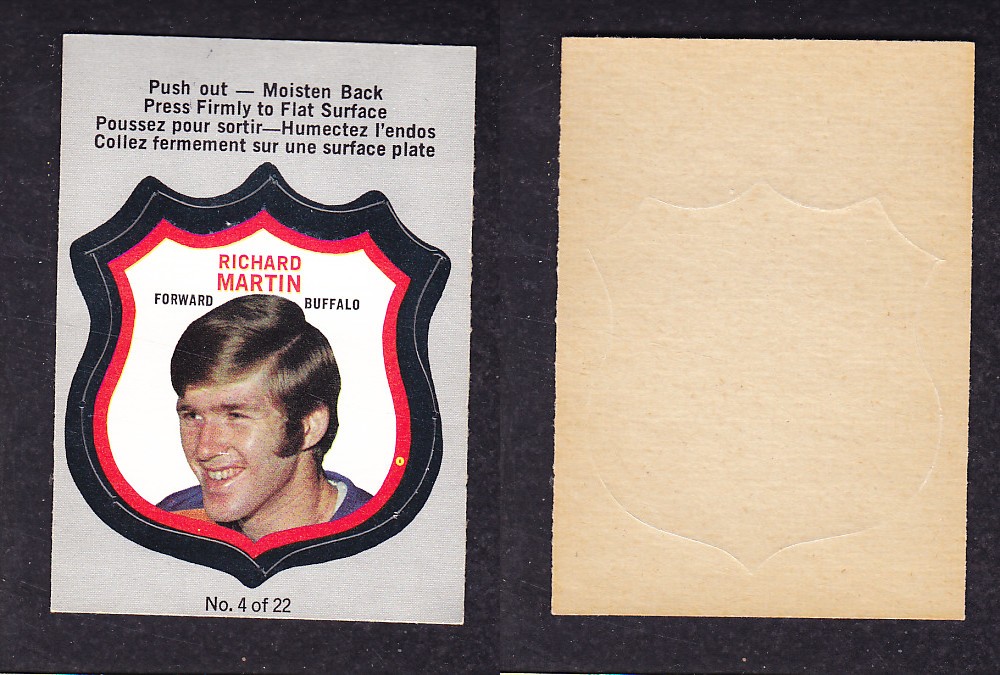 1972-73 O-PEE-CHEE PLAYER CRESTS #4 R. MARTIN photo