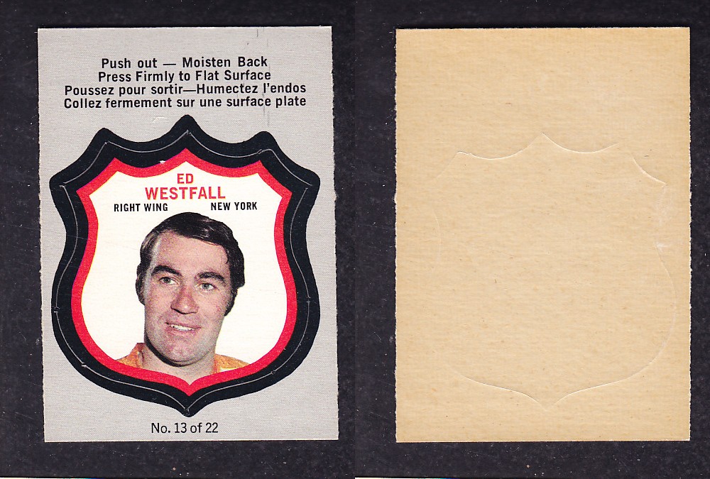 1972-73 O-PEE-CHEE PLAYER CRESTS #13 E. WESTFALL photo