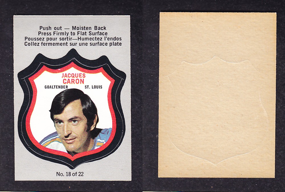 1972-73 O-PEE-CHEE PLAYER CRESTS #18 J. CARON photo