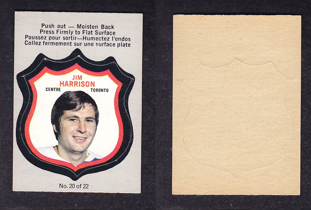 1972-73 O-PEE-CHEE PLAYER CRESTS #20 J. HARRISON photo