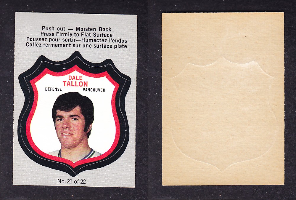 1972-73 O-PEE-CHEE PLAYER CRESTS #21 D. TALLON photo