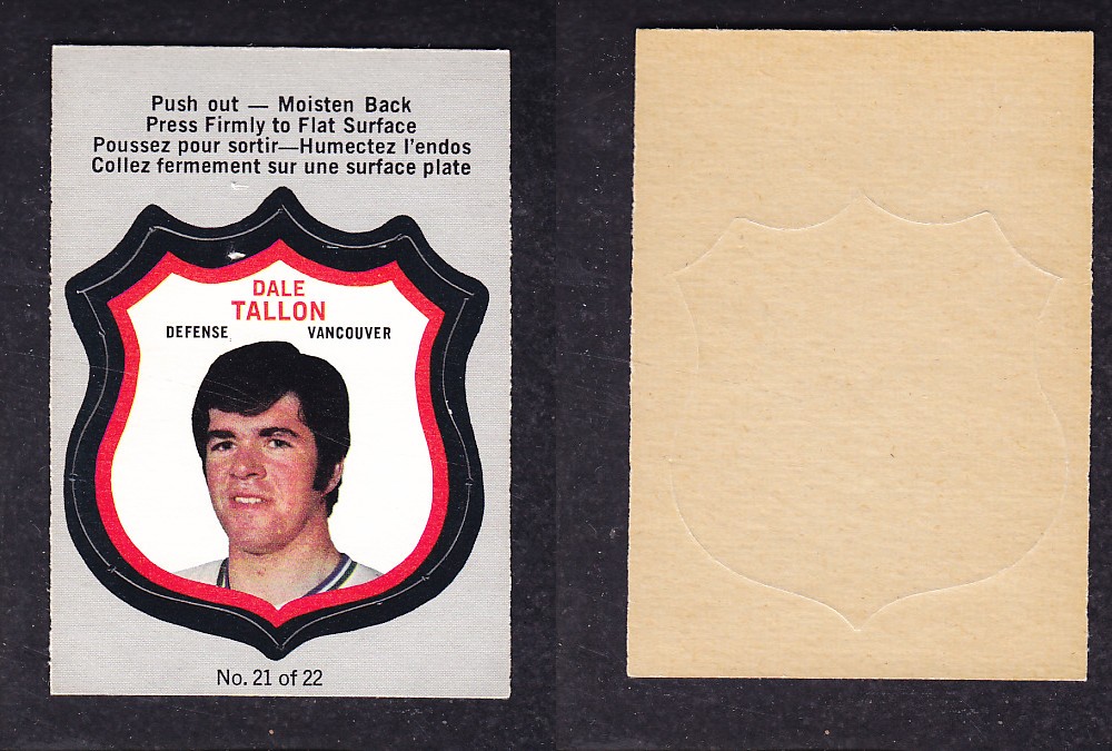 1972-73 O-PEE-CHEE PLAYER CRESTS #21 D. TALLON photo