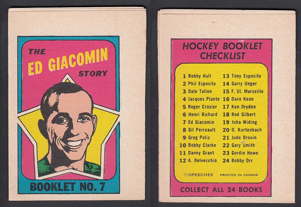 1971-72 O-PEE-CHEE STORY BOOKLET ENGLISH #7 E. GIACOMIN photo