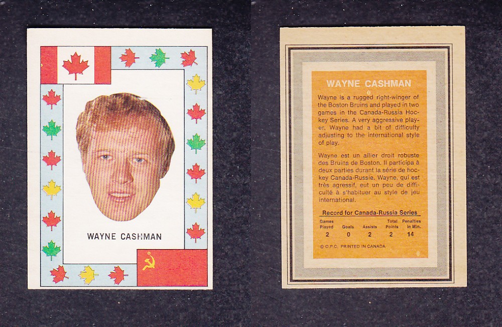 1972 O-PEE-CHEE TEAM CANADA W. CASHMAN photo