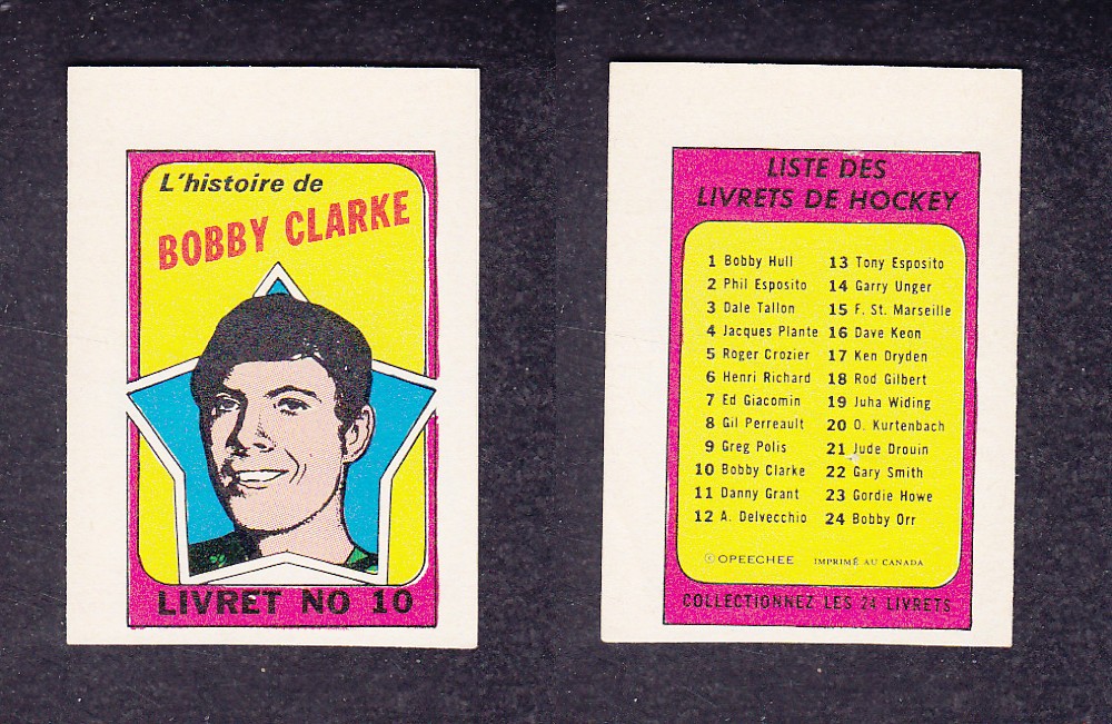 1971-72 O-PEE-CHEE STORY BOOKLET FRENCH #10 B. CLARKE photo