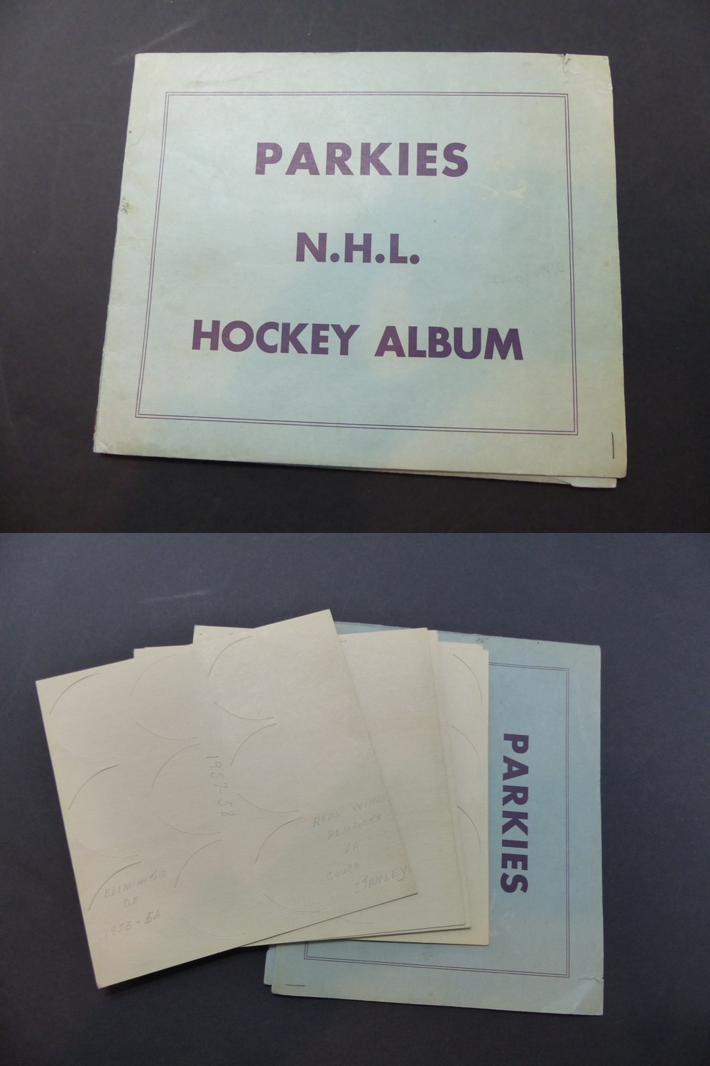 1954-55 PARKHURST HOCKEY CARD EMPTY ALBUM  photo