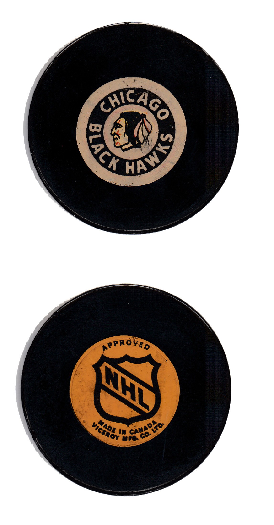 1975-83 VICEROY CHICAGO BLACKHAWKS GAME PUCK photo