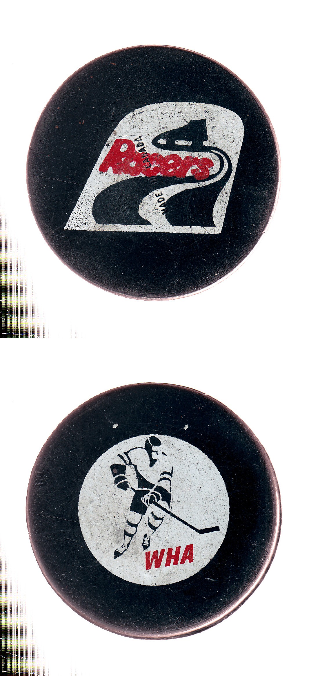 1972-75 BILTRITE LARGE CREST LARGE WHA INDIANAPOLIS RACERS GAME PUCK photo