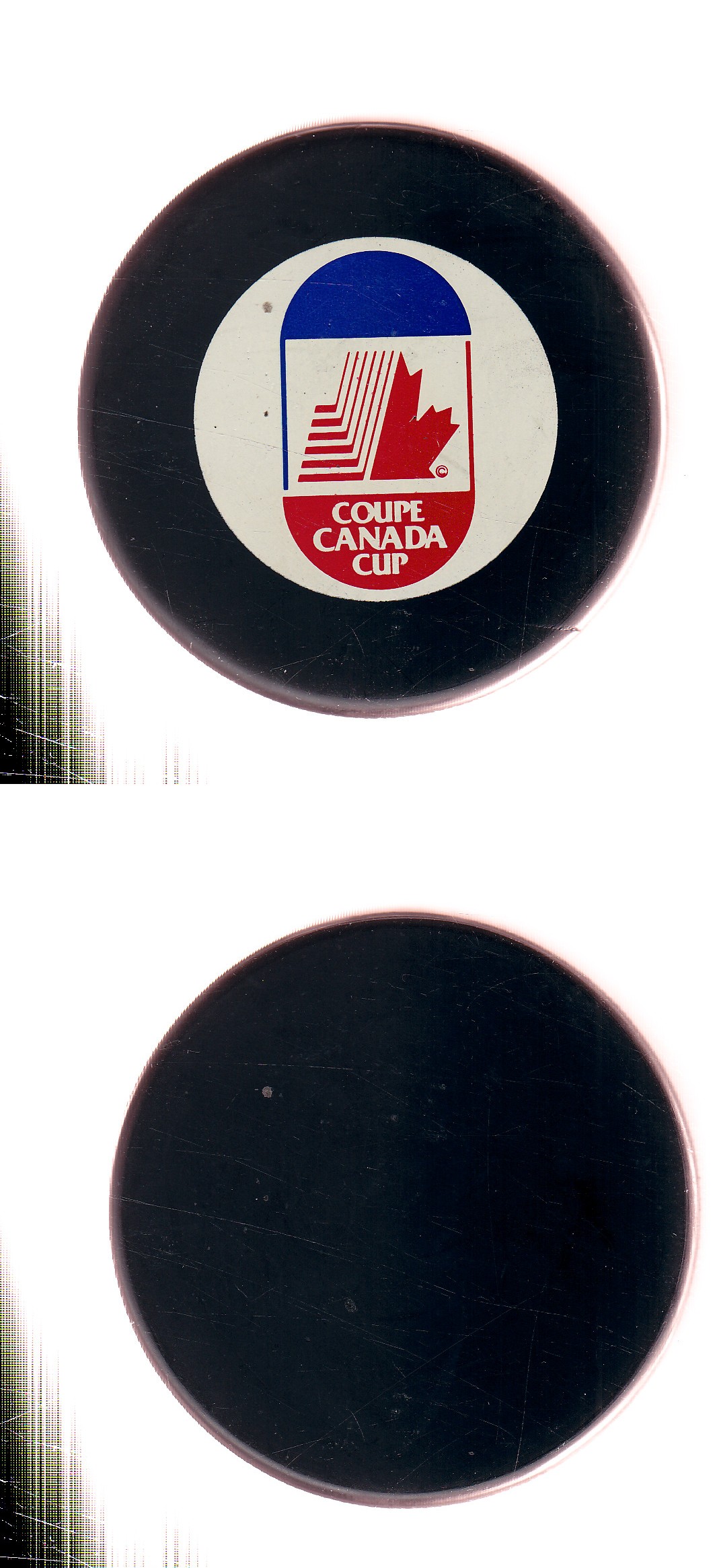 1984 GENERAL TIRE CANADA CUP GAME PUCK photo