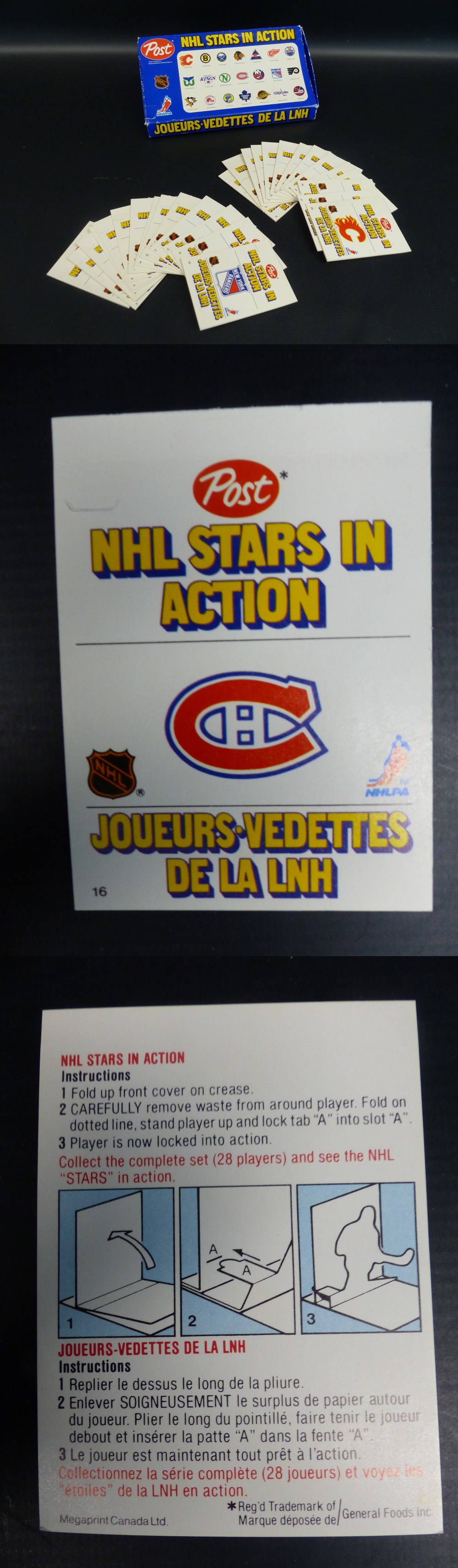 1981 POST NHL STAR IN ACTION SALESMAN'S SAMPLE BOX photo