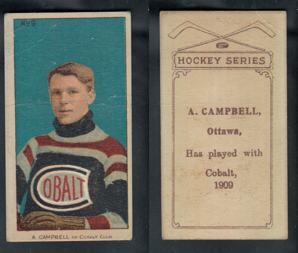 1910-11 C56 IMPERIAL TOBACCO HOCKEY CARD #9 A. CAMPBELL photo