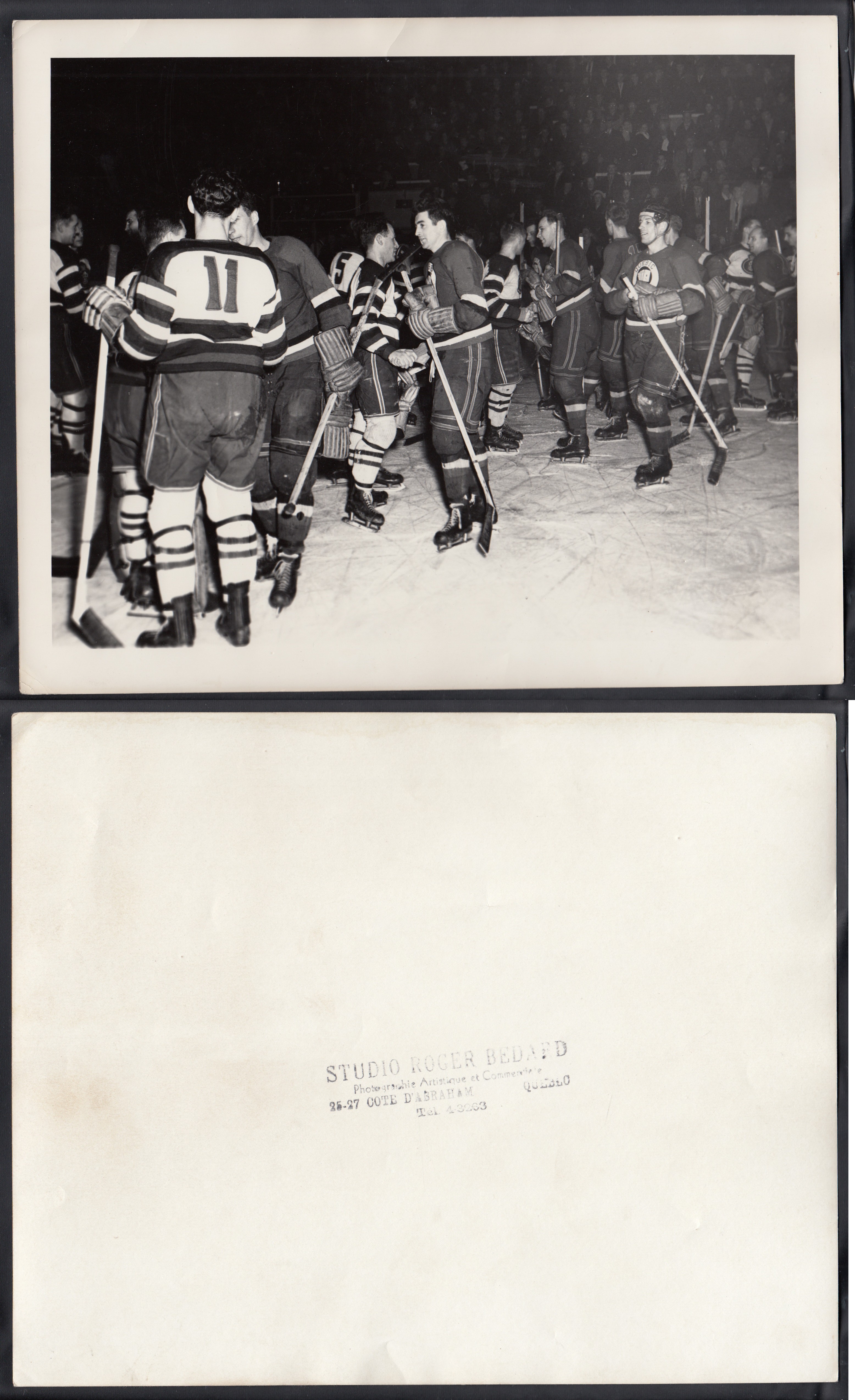 1940'S QUEBEC ACES VS MONTREAL ROYALS PLAYOFF PHOTO photo
