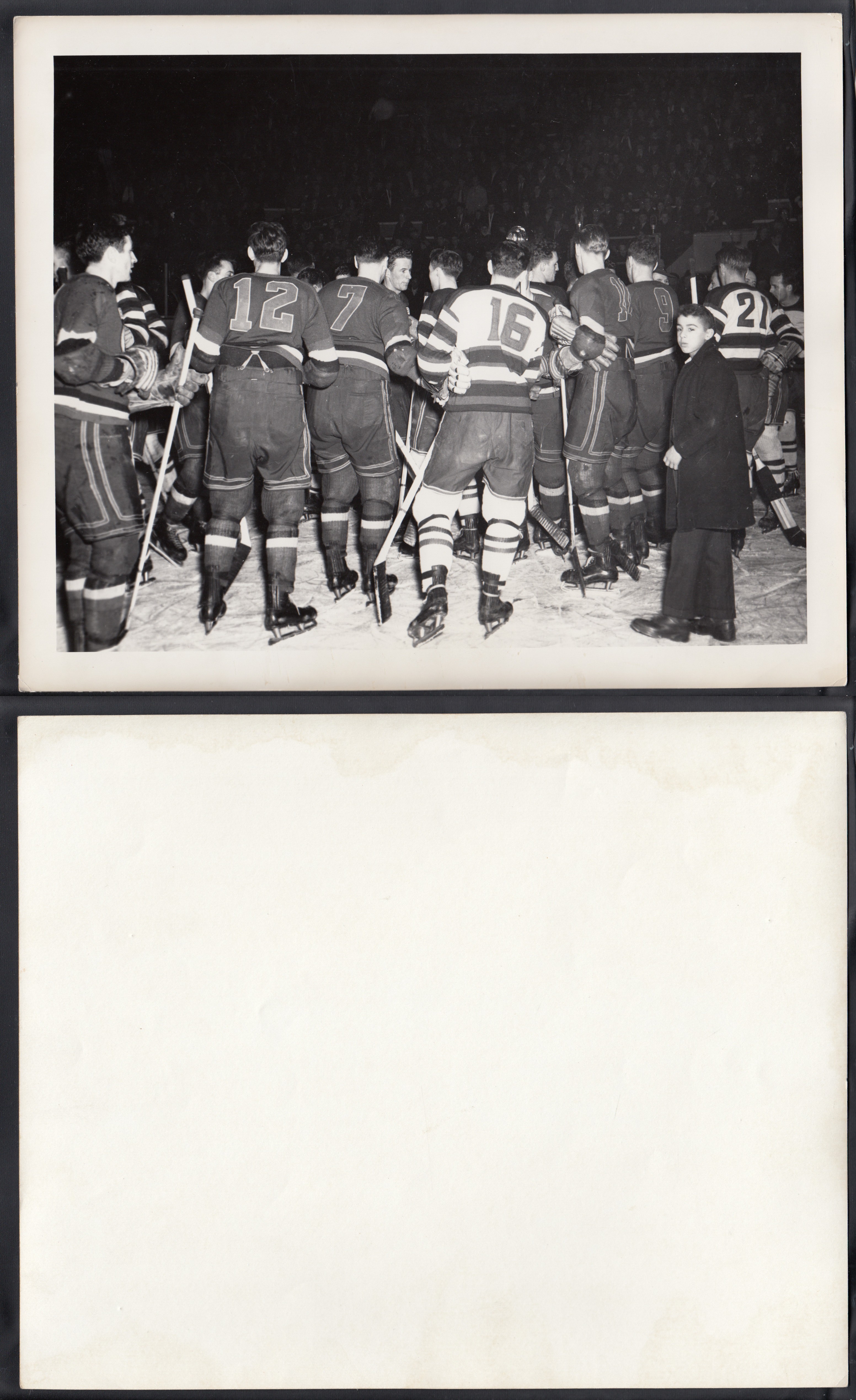 1940'S QUEBEC ACES VS MONTREAL ROYALS PLAYOFF PHOTO photo
